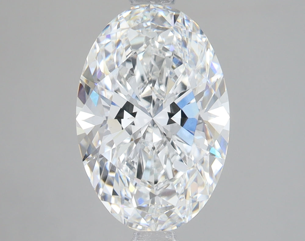 3.01 Carat Oval Lab Diamond with  Cut Diamond in 14KT  view 1
