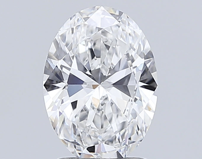 2.78 Carat Oval Lab Diamond with  Cut Diamond in 14KT  view 1
