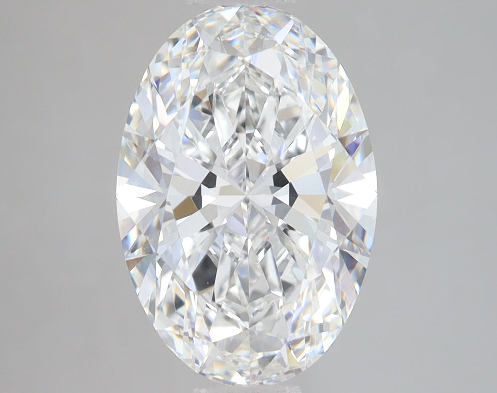 3.09 Carat Oval Lab Diamond with  Cut Diamond in 14KT  view 1
