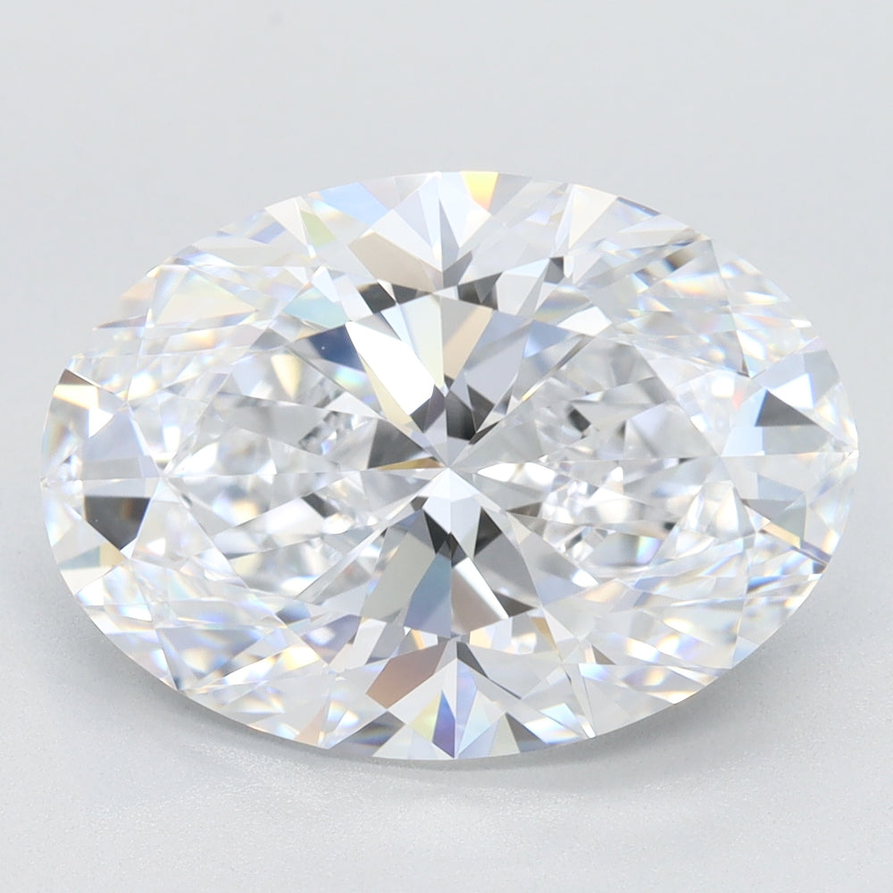 5.84 Carat Oval Lab Diamond with  Cut Diamond in 14KT  view 1
