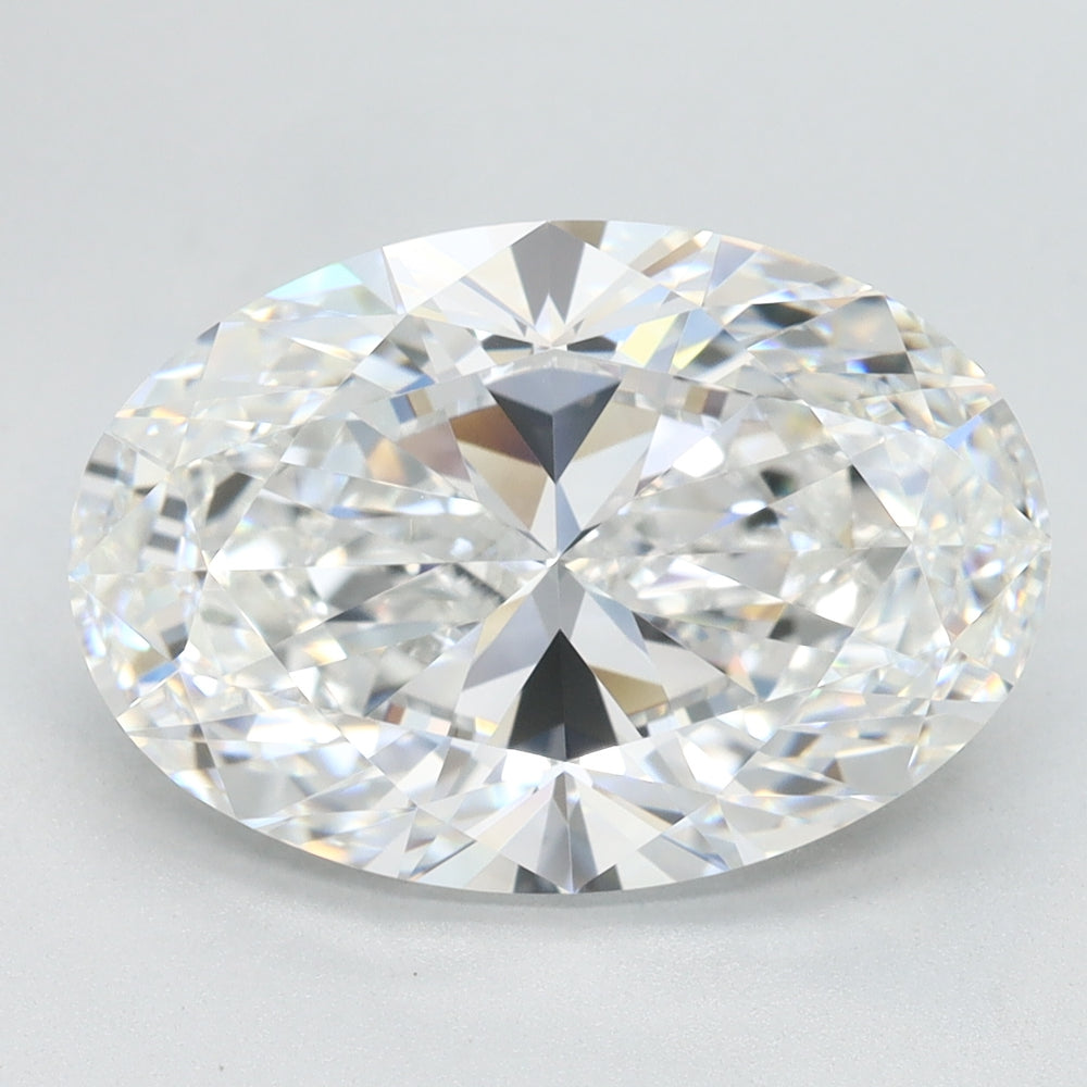 4.5 Carat Oval Lab Diamond with  Cut Diamond in 14KT  view 1
