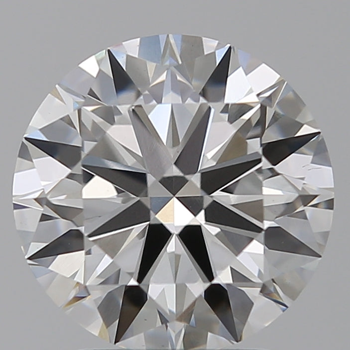 2.5 Carat Round Lab Diamond with  Cut Diamond in 14KT  view 1
