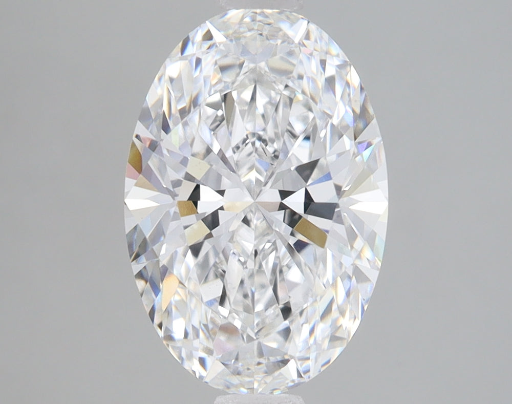 2.5 Carat Oval Lab Diamond with  Cut Diamond in 14KT  view 1
