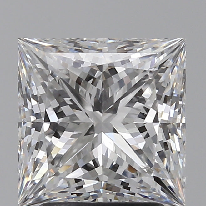 2.59 Carat Princess Lab Diamond with  Cut Diamond in 14KT  view 1

