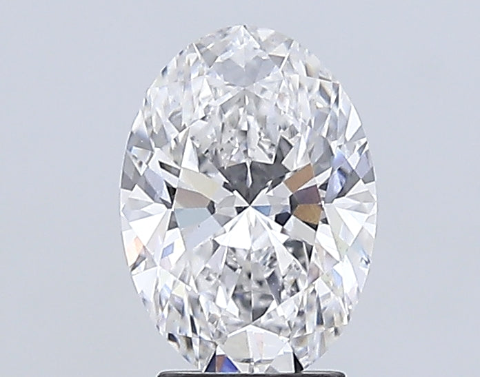 3.02 Carat Oval Lab Diamond with  Cut Diamond in 14KT  view 1
