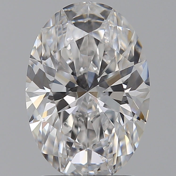 2.08 Carat Oval Lab Diamond with  Cut Diamond in 14KT  view 1

