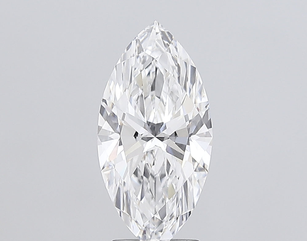 3.09 Carat Marquise Lab Diamond with  Cut Diamond in 14KT  view 1
