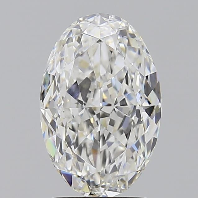 2.54 Carat Oval Lab Diamond with  Cut Diamond in 14KT  view 1
