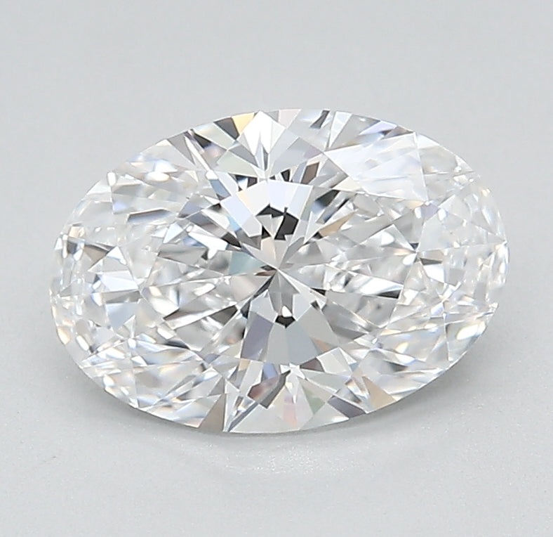 1.73 Carat Oval Lab Diamond with  Cut Diamond in 14KT  view 1

