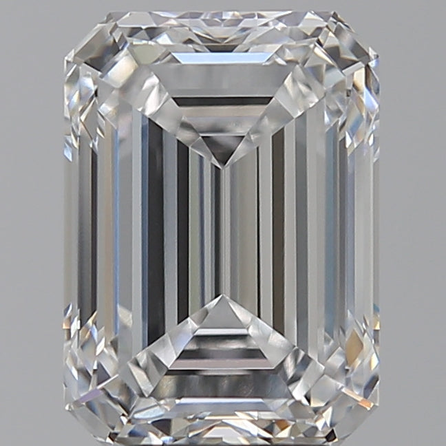 5.08 Carat Emerald Lab Diamond with  Cut Diamond in 14KT  view 1
