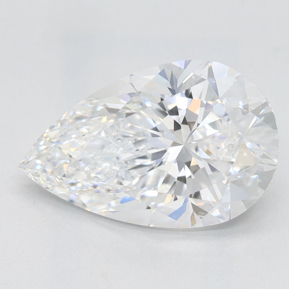2.04 Carat Pear Lab Diamond with  Cut Diamond in 14KT  view 1
