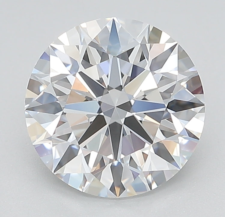 2.42 Carat Round Lab Diamond with  Cut Diamond in 14KT  view 1
