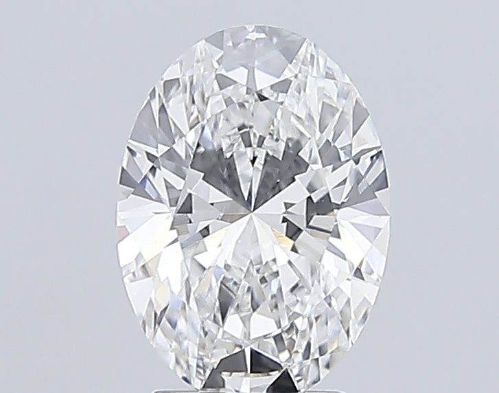 3.09 Carat Oval Lab Diamond with  Cut Diamond in 14KT  view 1
