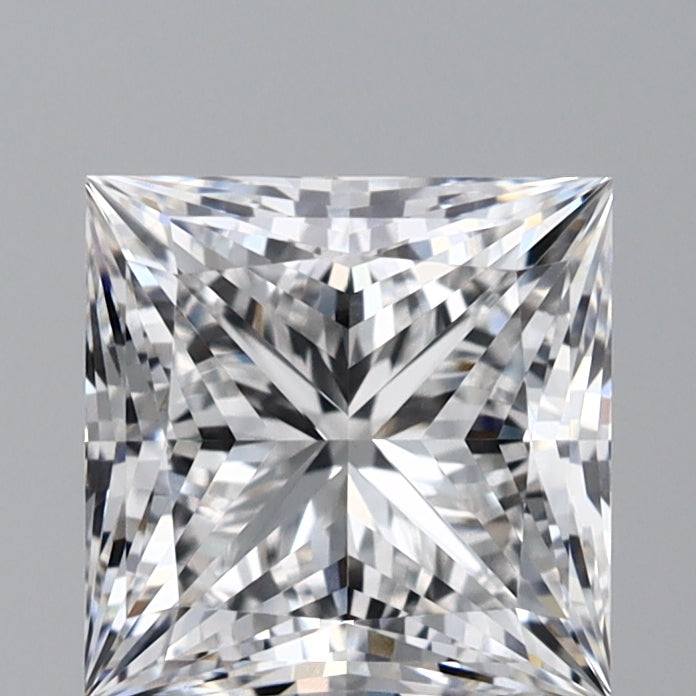 1.56 Carat Princess Lab Diamond with  Cut Diamond in 14KT  view 1
