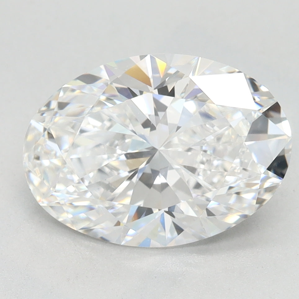 2.21 Carat Oval Lab Diamond with  Cut Diamond in 14KT  view 1
