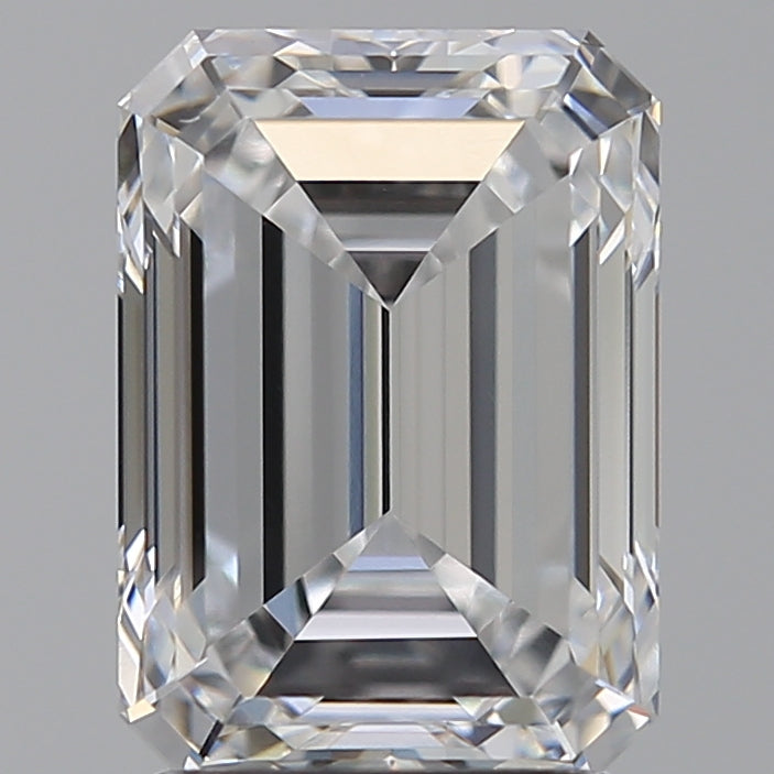 2.54 Carat Emerald Lab Diamond with  Cut Diamond in 14KT  view 1
