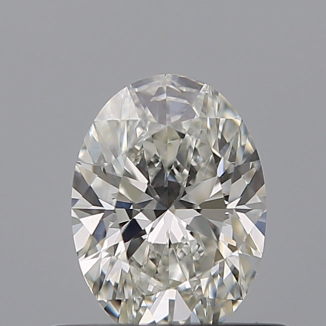 0.5 Carat Oval Natural Diamond with  Cut Diamond in 14KT  view 1

