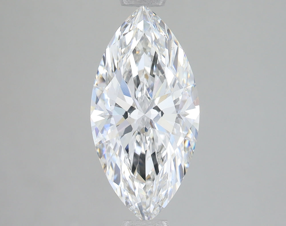2.2 Carat Marquise Lab Diamond with  Cut Diamond in 14KT  view 1
