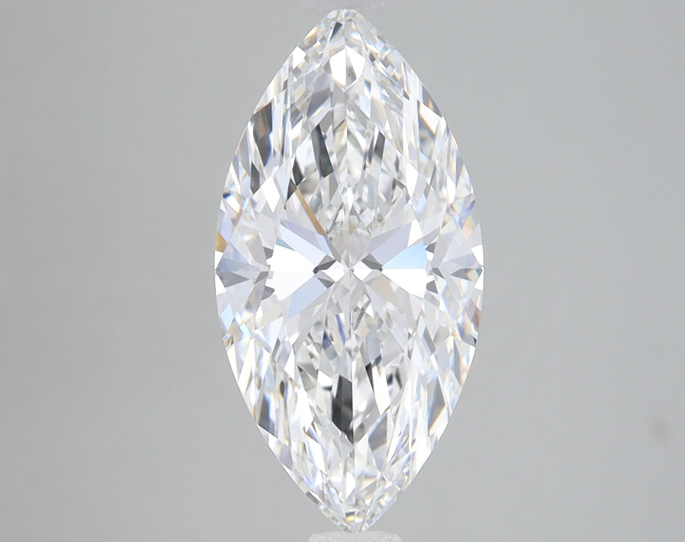 3.01 Carat Marquise Lab Diamond with  Cut Diamond in 14KT  view 1

