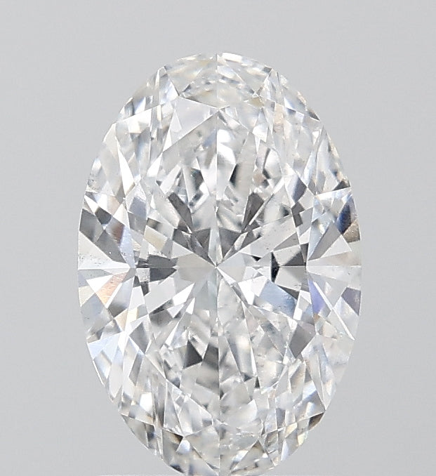 1.55 Carat Oval Lab Diamond with  Cut Diamond in 14KT  view 1
