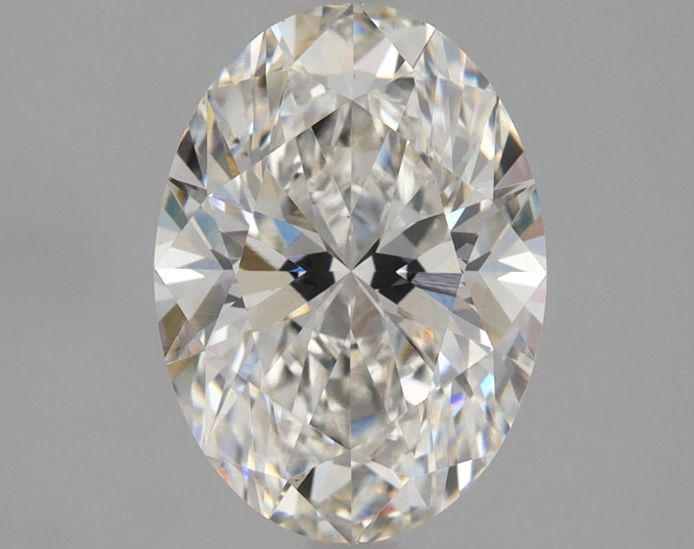 1.7 Carat Oval Lab Diamond with  Cut Diamond in 14KT  view 1
