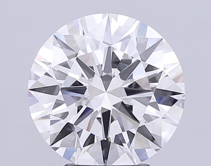 4.54 Carat Round Lab Diamond with  Cut Diamond in 14KT  view 1
