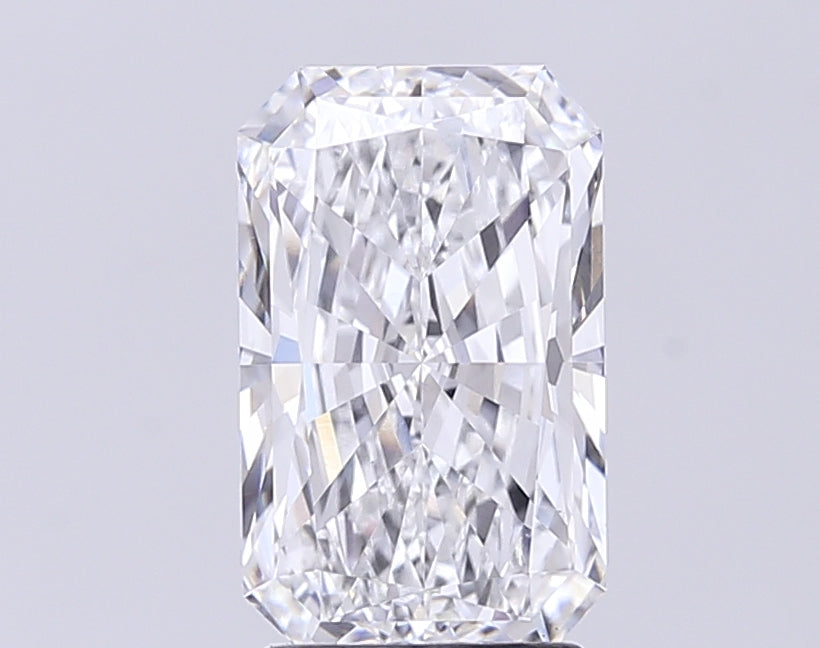 3.02 Carat Radiant Lab Diamond with  Cut Diamond in 14KT  view 1
