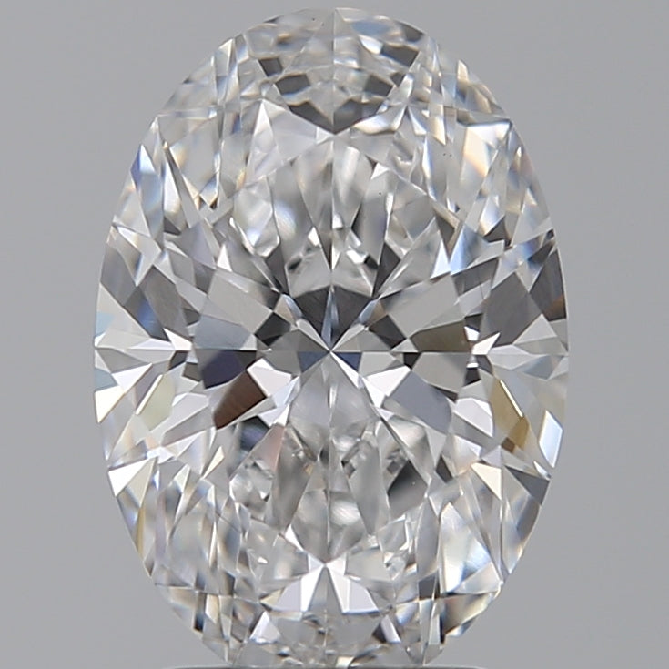 2.59 Carat Oval Lab Diamond with  Cut Diamond in 14KT  view 1
