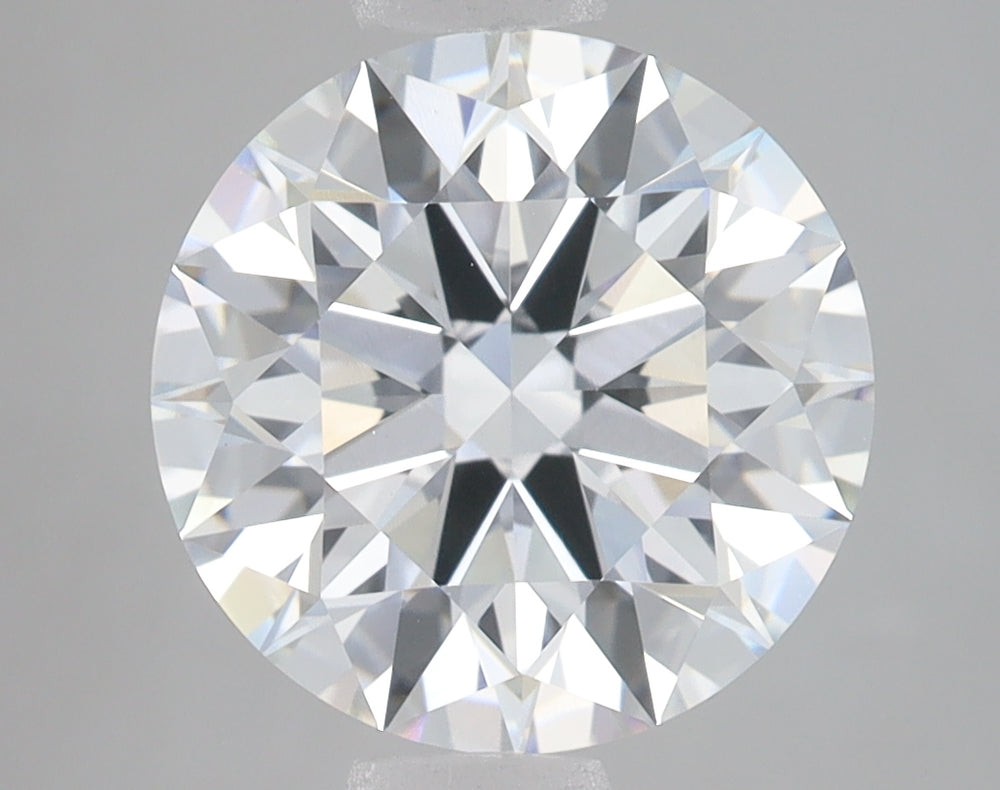 4.09 Carat Round Lab Diamond with  Cut Diamond in 14KT  view 1
