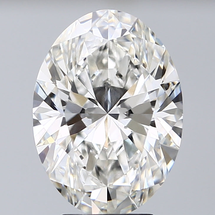 4.04 Carat Oval Lab Diamond with  Cut Diamond in 14KT  view 1
