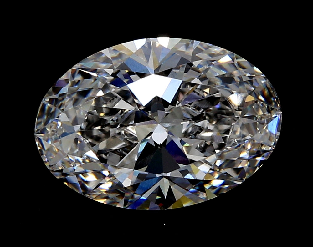 4.57 Carat Oval Lab Diamond with  Cut Diamond in 14KT  view 1
