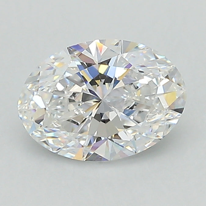 1.0 Carat Oval Lab Diamond with  Cut Diamond in 14KT  view 1
