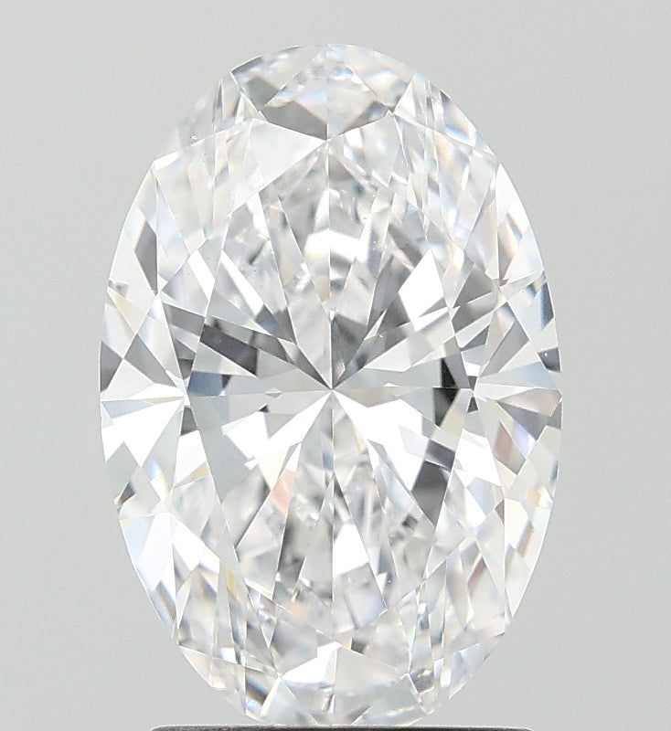 2.08 Carat Oval Lab Diamond with  Cut Diamond in 14KT  view 1
