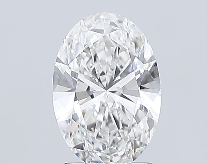 2.01 Carat Oval Lab Diamond with  Cut Diamond in 14KT  view 1
