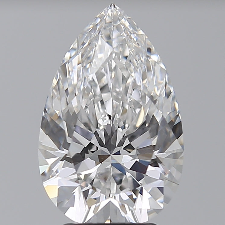 3.55 Carat Pear Lab Diamond with  Cut Diamond in 14KT  view 1
