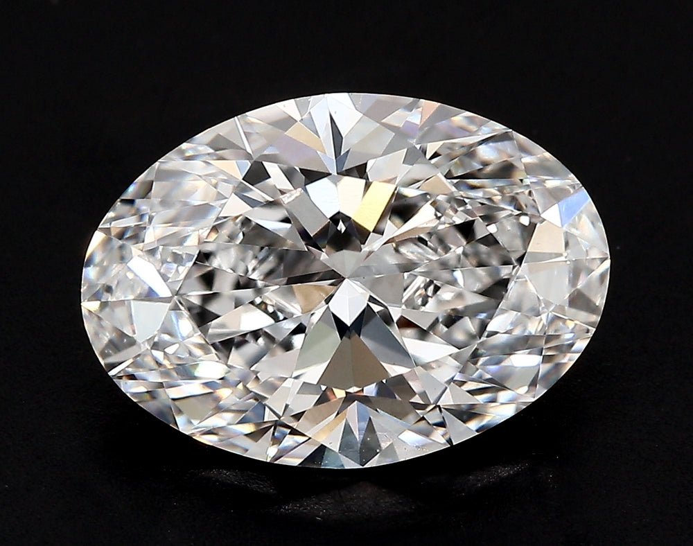 2.01 Carat Oval Lab Diamond with  Cut Diamond in 14KT  view 1
