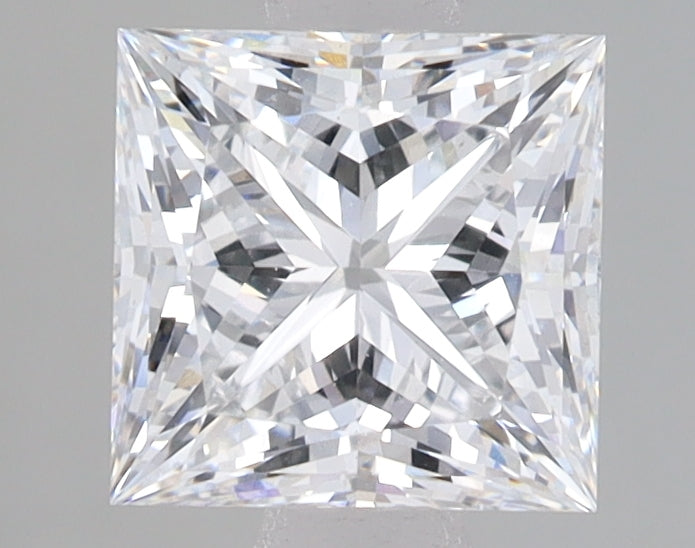 1.85 Carat Princess Lab Diamond with  Cut Diamond in 14KT  view 1
