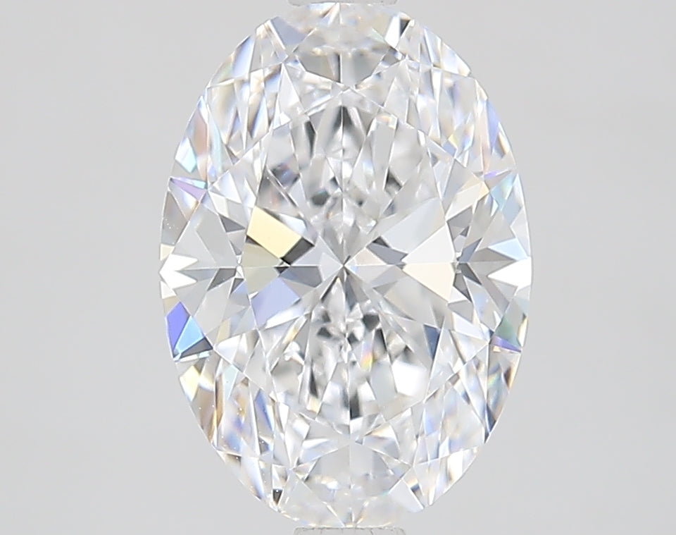 2.01 Carat Oval Lab Diamond with  Cut Diamond in 14KT  view 1
