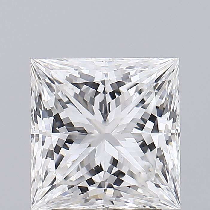 2.61 Carat Princess Lab Diamond with  Cut Diamond in 14KT  view 1
