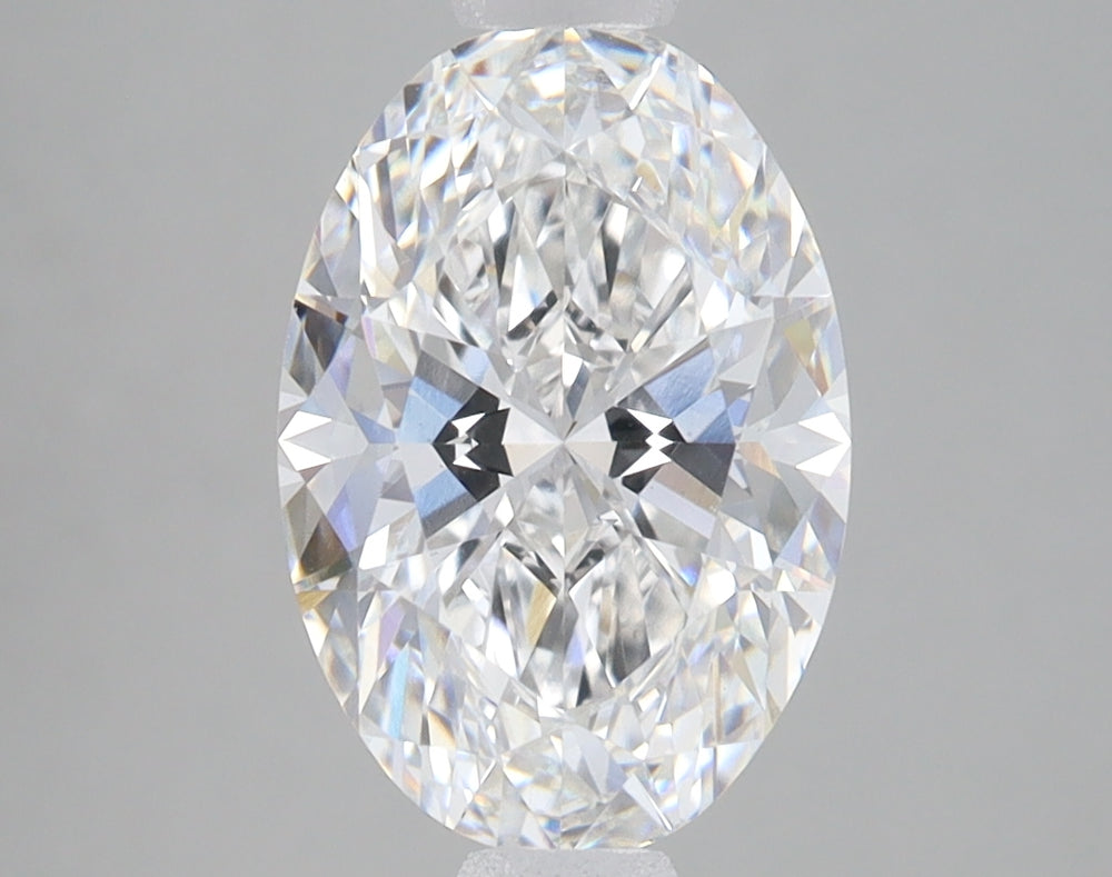 2.44 Carat Oval Lab Diamond with  Cut Diamond in 14KT  view 1
