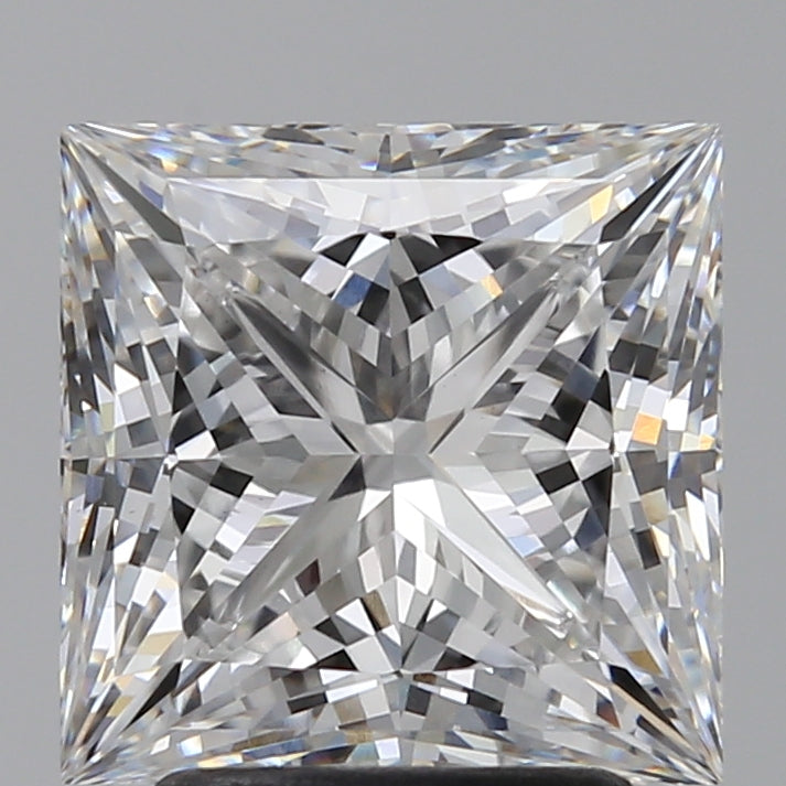 3.08 Carat Princess Lab Diamond with  Cut Diamond in 14KT  view 1
