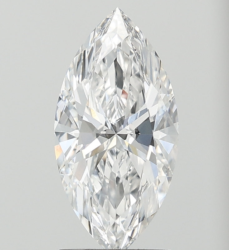 1.71 Carat Marquise Lab Diamond with  Cut Diamond in 14KT  view 1
