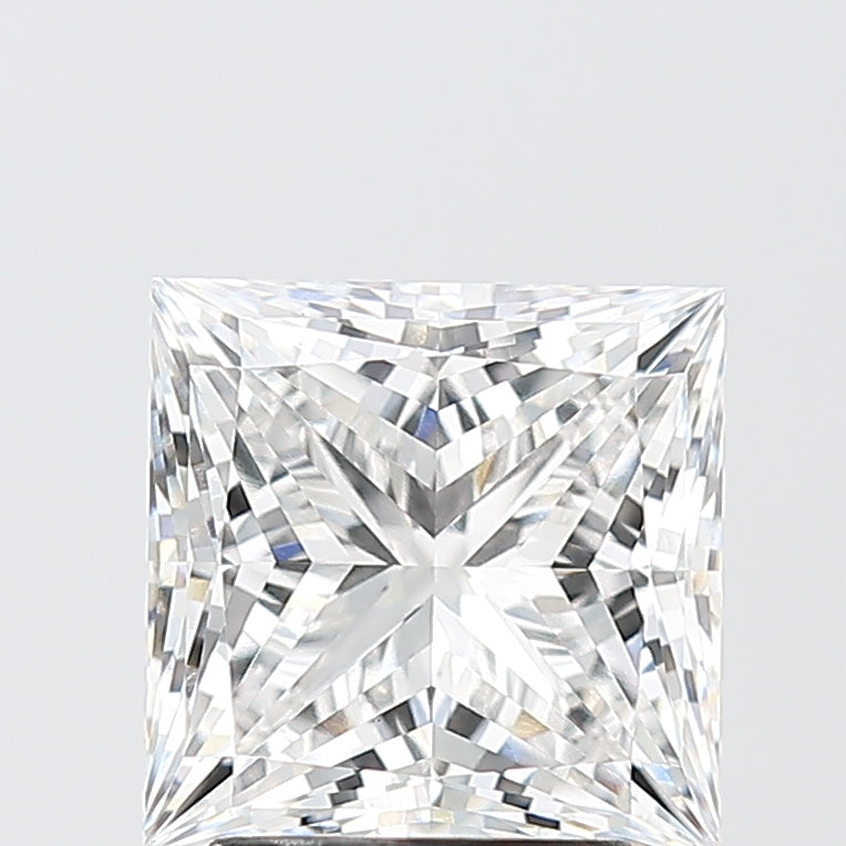 3.1 Carat Princess Lab Diamond with  Cut Diamond in 14KT  view 1

