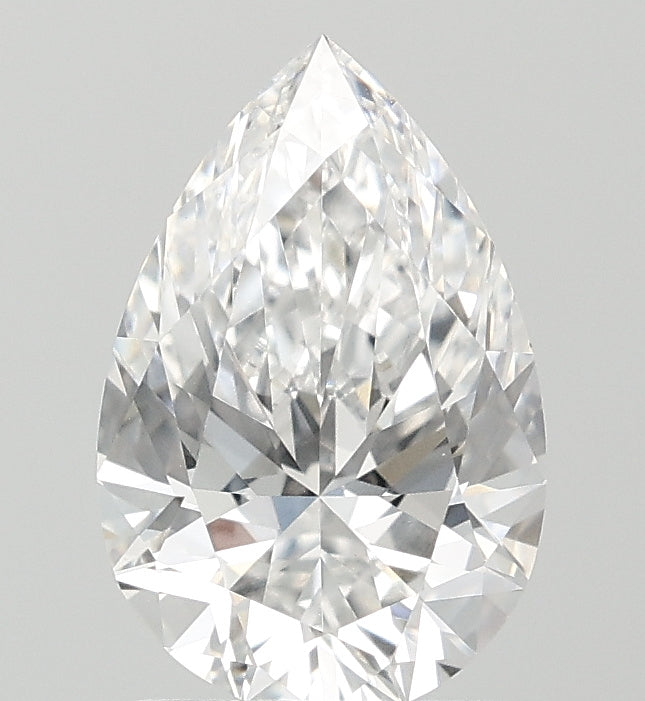 1.55 Carat Pear Lab Diamond with  Cut Diamond in 14KT  view 1
