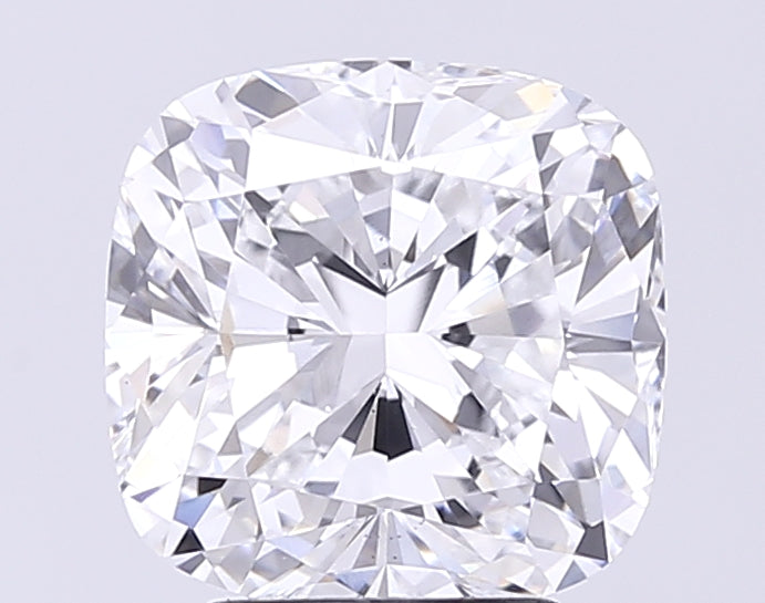 4.02 Carat Cushion Lab Diamond with  Cut Diamond in 14KT  view 1
