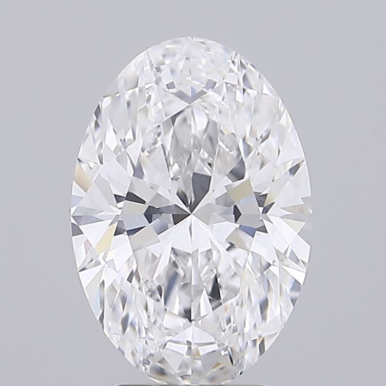 3.1 Carat Oval Lab Diamond with  Cut Diamond in 14KT  view 1

