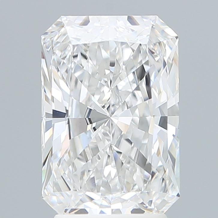 3.09 Carat Radiant Lab Diamond with  Cut Diamond in 14KT  view 1
