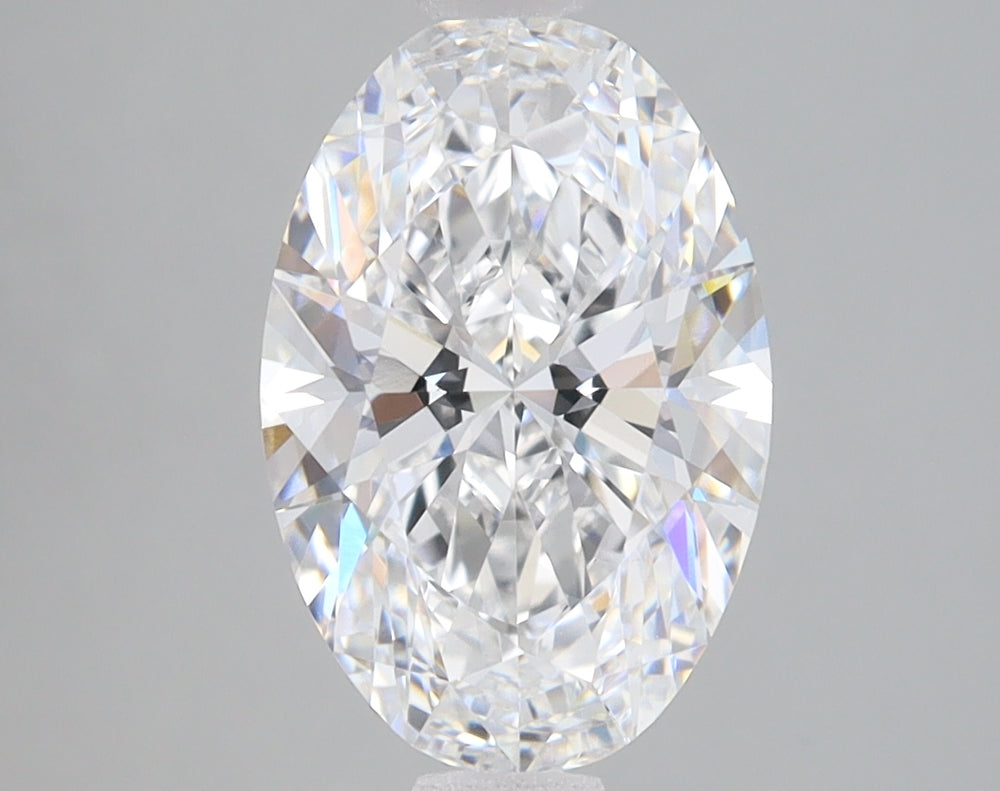 2.49 Carat Oval Lab Diamond with  Cut Diamond in 14KT  view 1
