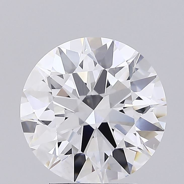 3.5 Carat Round Lab Diamond with  Cut Diamond in 14KT  view 1
