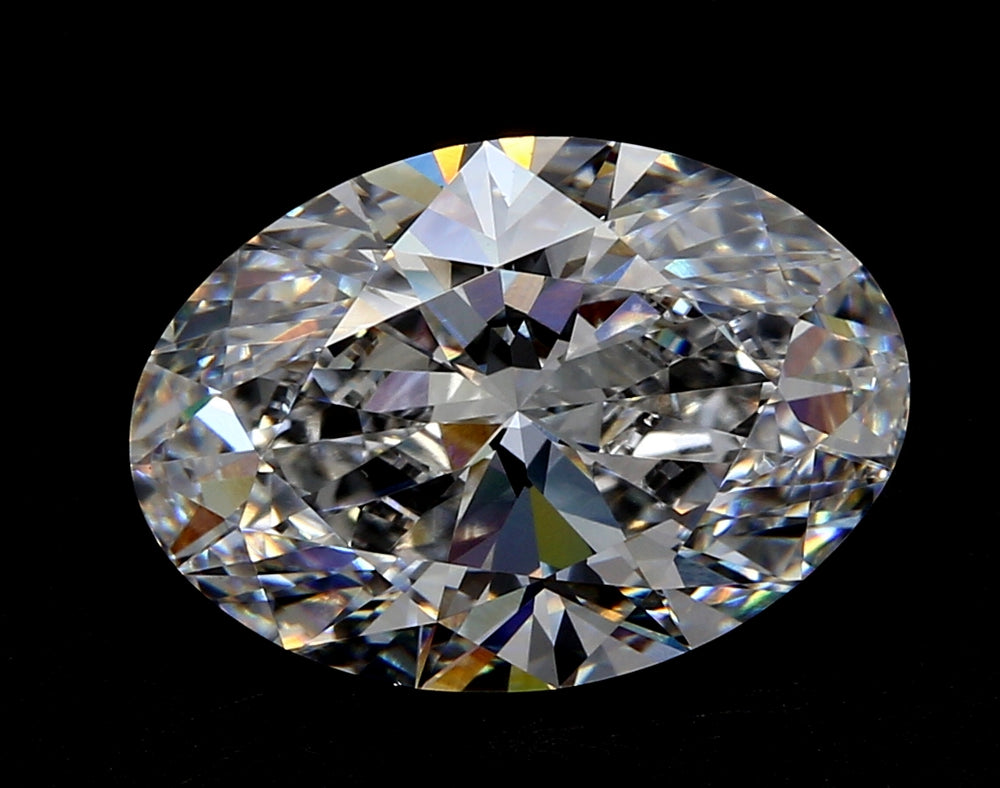 2.91 Carat Oval Lab Diamond with  Cut Diamond in 14KT  view 1
